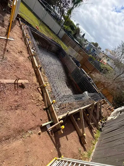 Partially Above-Ground Concrete Pool — Camp Hill