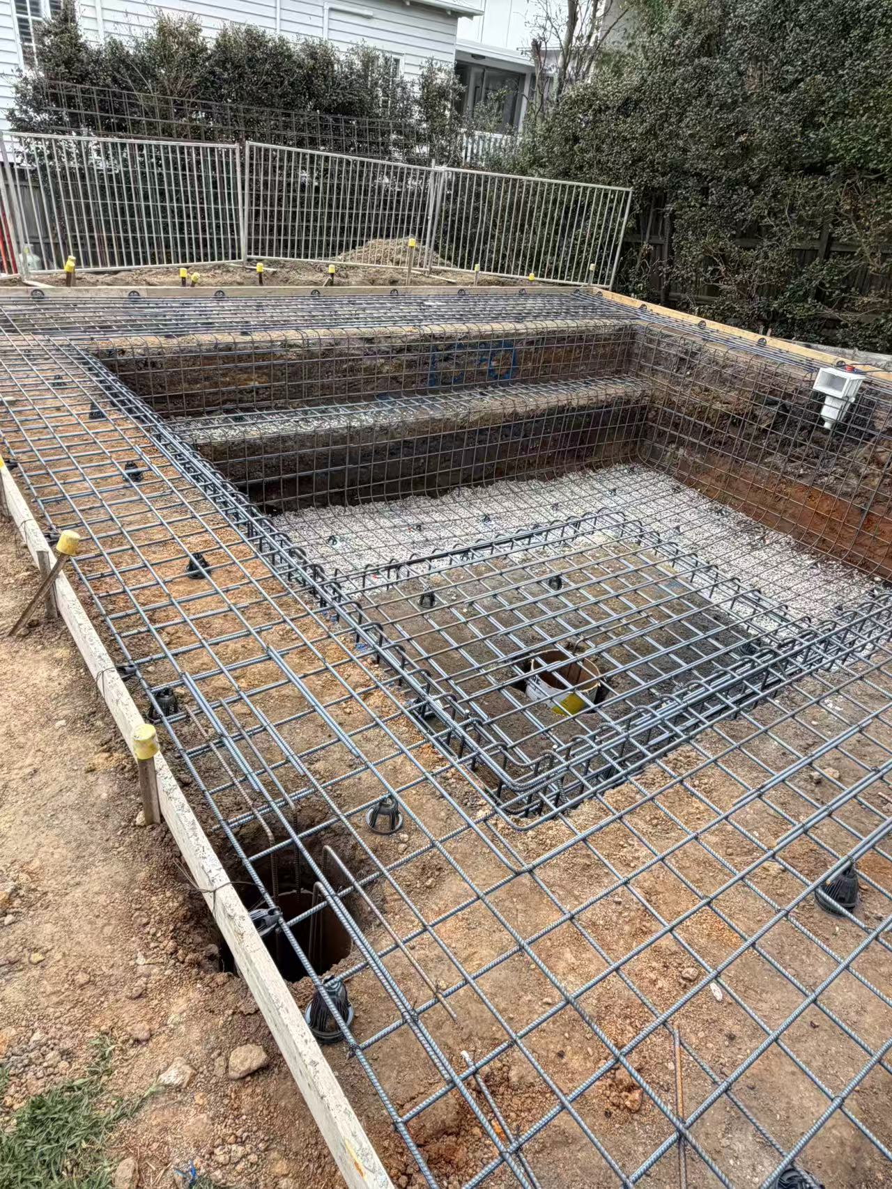 Pool steel fixing rebar cage